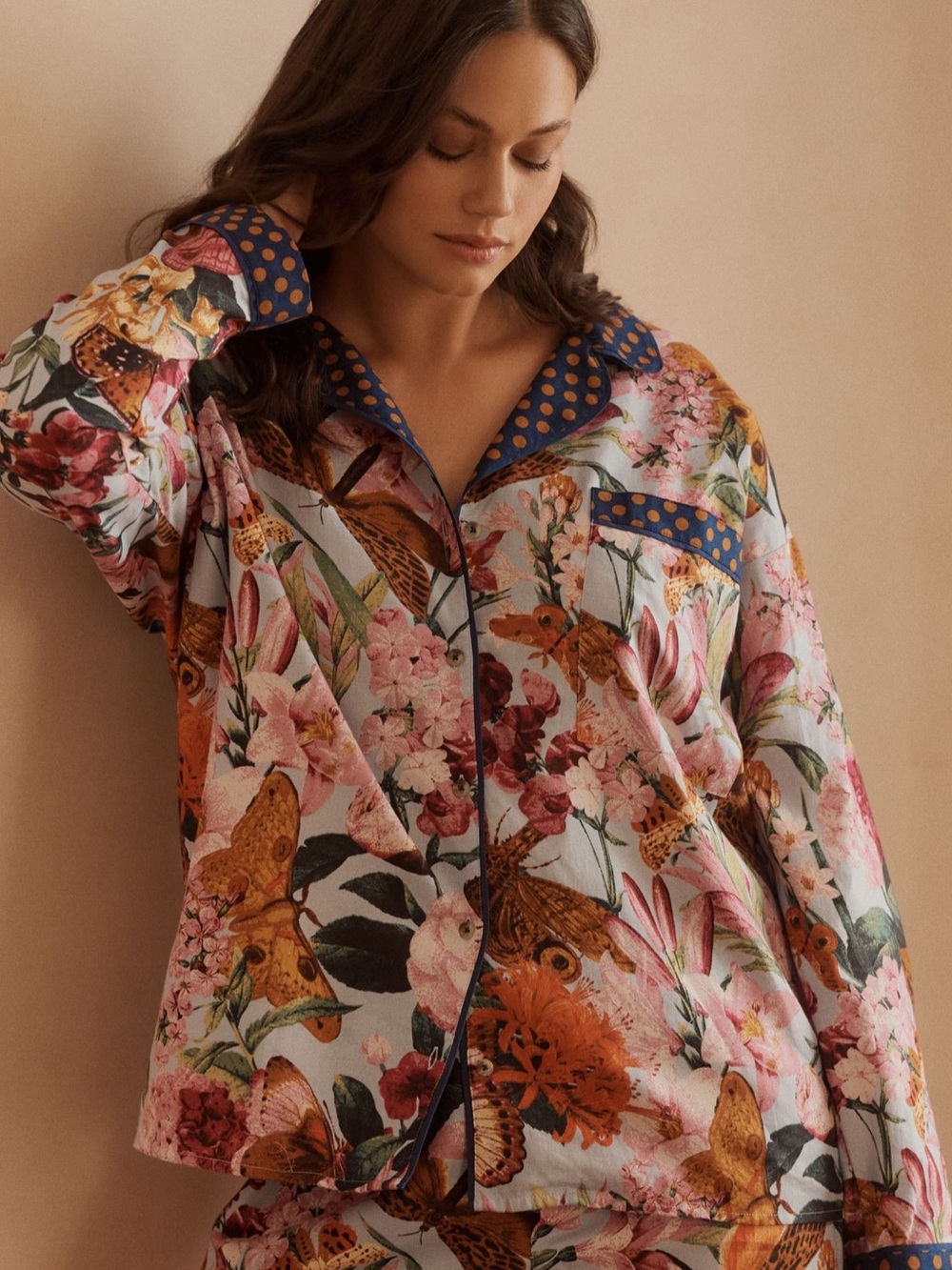 Anthropologie LyreBird Cloud Flannel Pajama Top - Picture 6 of 9